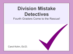 Division Mistake Detectives