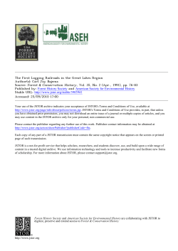 The First Logging Railroads in the Great Lakes Region