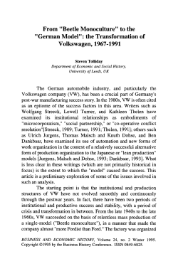 From "Beetle Monoculture" to the "German Model": the