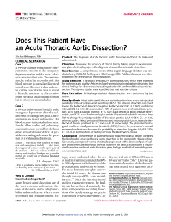 Does This Patient Have an Acute Thoracic Aortic Dissection?