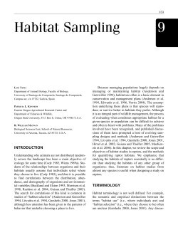 Habitat Sampling - Raptor Research Foundation