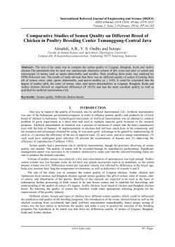 Comparative Studies of Semen Quality on Different Breed