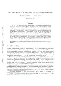 On time scaling of semivariance in a jump