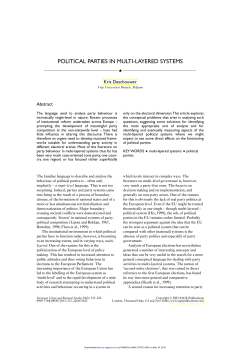 political parties in multi-layered systems
