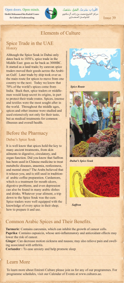 Elements of Culture Spice Trade in the UAE Before the Pharmacy