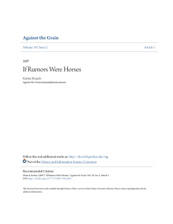 If Rumors Were Horses - Purdue e-Pubs