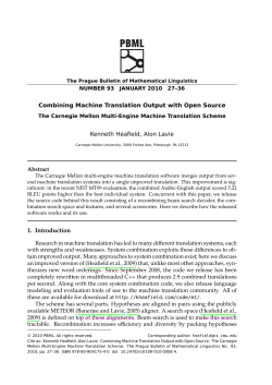 Combining Machine Translation Output with