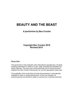 2015beautybeastscript - Centre Stage Theatre
