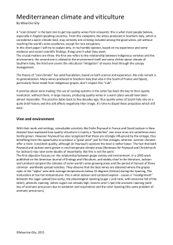 Mediterranean climate and viticulture