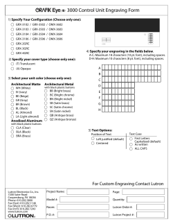 3000 Control Unit Engraving Form