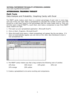 Graphing Candy with Excel