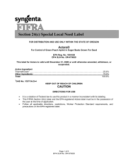 OR-070020 - Washington State Pest Management Resource Service