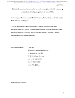 Legrand et al. 1 Statistically robust methylation calling for