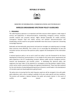 The radio-frequency spectrum is an important and finite resource