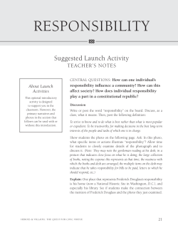 Frederick Douglass and Responsibility