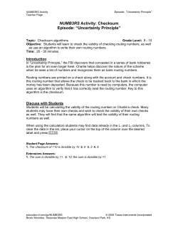 NUMB3RS Activity - TI Education