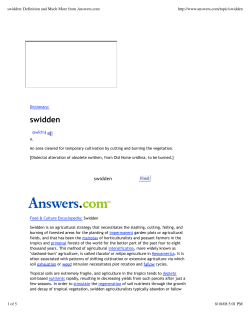 swidden_ Definition and Much More from Answers.com