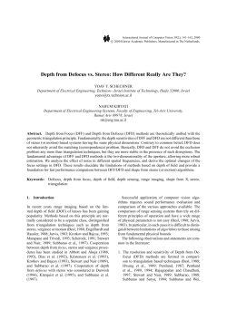 Depth from Defocus vs. Stereo: How Different Really Are They?