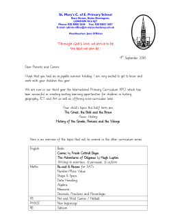 Focus: History Writing to entertain, to persuade, to inform