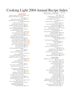 Cooking Light 2004 Annual Recipe Index