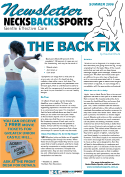 THE BACK FIX THE BACK FIX