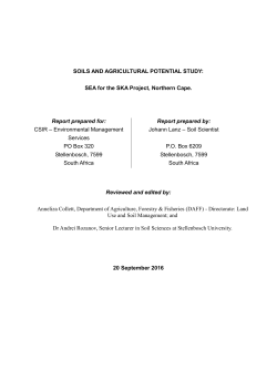 Agriculture Soil Assessment - SKA Phase 1 SEA