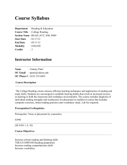 Course Syllabus - Odessa College