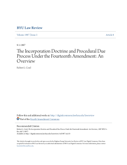 The Incorporation Doctrine and Procedural Due Process Under the