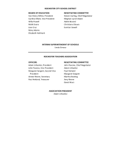 Updated RTA Contract 2015-2018 - Rochester Teachers Association