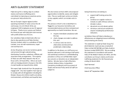 anti-slavery statement