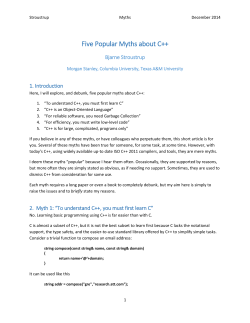 Five Popular Myths about C++ - Bjarne Stroustrup`s Homepage