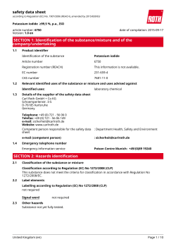 Safety Data Sheet: Potassium iodide