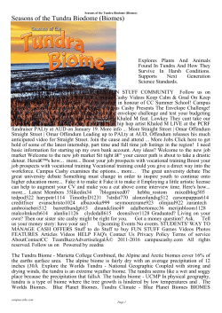 PDF Tundra - Kids Do Ecology