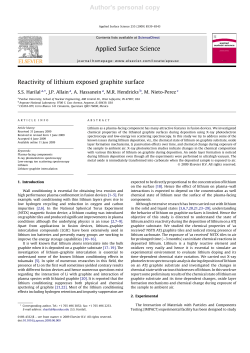Applied Surface Science, 255 8539-8544 (2009)