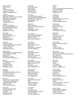 2016 KAMM Membership - Ky Association of Mitigation Managers