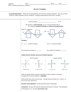 Inverse Variation