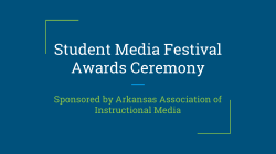 Student Media Festival Awards Ceremony