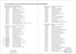 If you would like to declare specialist stream, please send email to