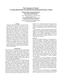The Languages of Science: A Corpus