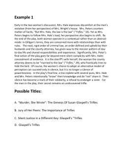 Example 1 Possible Titles: