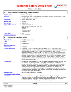 Nitrous Oxide MSDS () - Weld