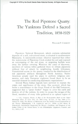 The Red Pipestone Quarry: The Yanktons Defend a Sacred