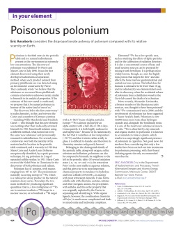 Poisonous polonium