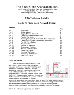 Design Guide - The Fiber Optic Association