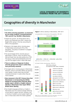 Geographies of diversity in Manchester - Ethnicity