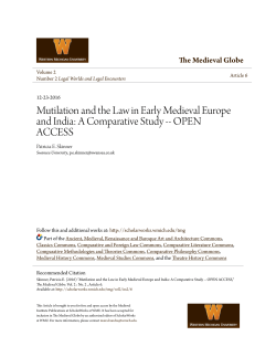 Mutilation and the Law in Early Medieval Europe and India: A
