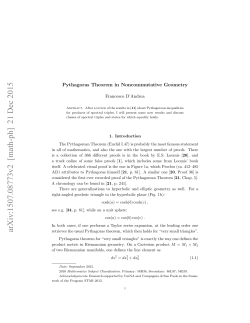 Pythagoras Theorem in Noncommutative Geometry