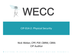 CIP-014-2 - Western Electricity Coordinating Council