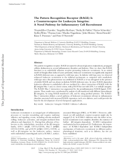 The Pattern Recognition Receptor (RAGE) Is a Counterreceptor for