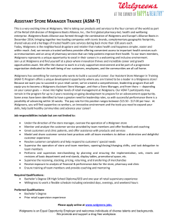 assistant store manager trainee (asm-t)